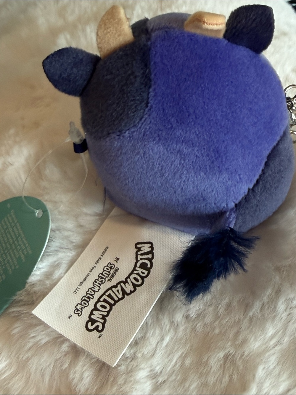 Ingred the Purple Cow Squishmallow Plus Keychain/ Bag Charm NWT - Picture 2 of 4